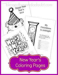 FREE New Year Coloring Pages! - Blessed Beyond A Doubt