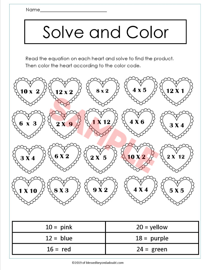 Valentine s Day Third Grade Math Worksheets Multiplication Blessed Beyond A Doubt