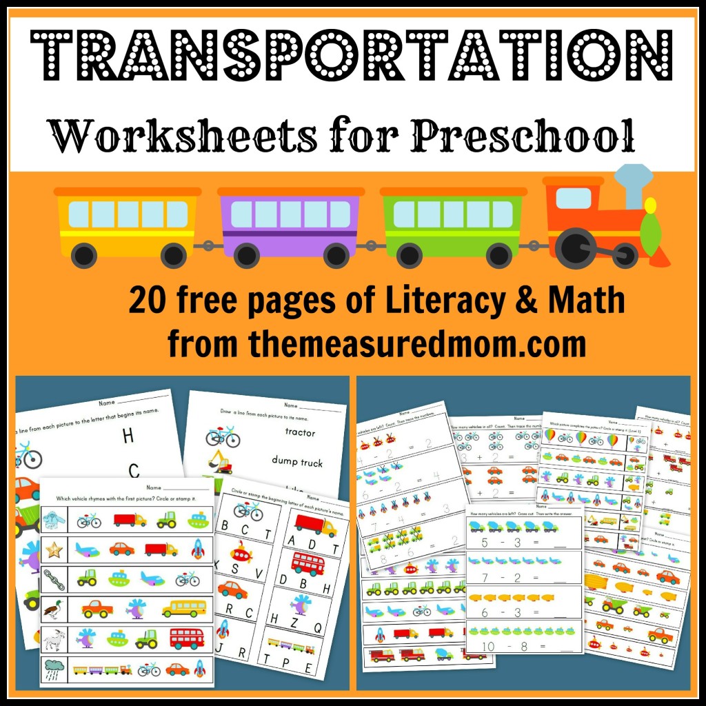 FREE Transportation Worksheets For Ages 4 6 Blessed Beyond A Doubt