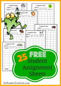 free 25 printable student assignment sheets blessed