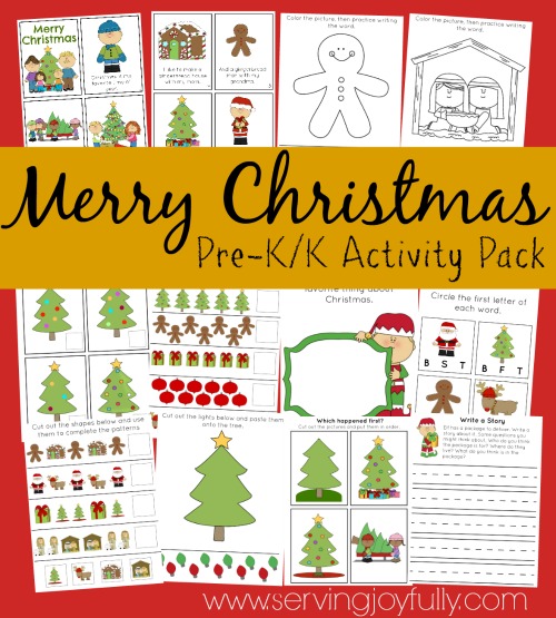 FREE Merry Christmas PreK and K Activity Pack ! - Blessed Beyond A Doubt