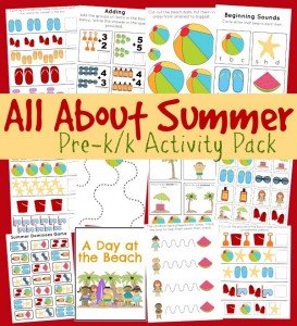 FREE Pre-K/K Printable Pack All about Summer! - Blessed Beyond A Doubt