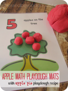 FREE Apple Playdough Mats with Recipe! - Blessed Beyond A Doubt