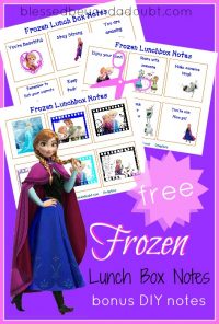 FREE Frozen Lunchbox Notes! - Blessed Beyond A Doubt