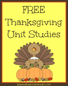 FREE Thanksgiving Unit Studies FUN For All