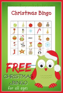 FREE Printable Christmas Bingo Cards| Fun for everyone