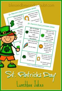 FREE St Patricks Day Jokes for Lunchboxes! Super FUN!