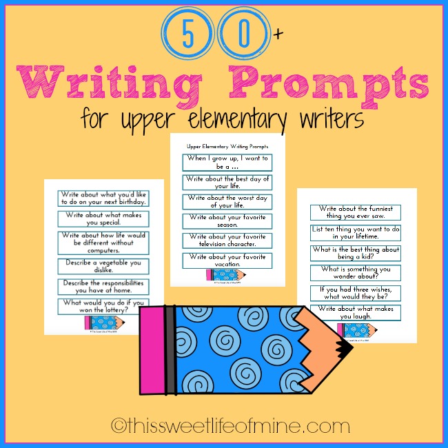 creative writing prompts upper elementary