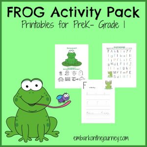 Free FROG Activity Pack for Preschoolers!