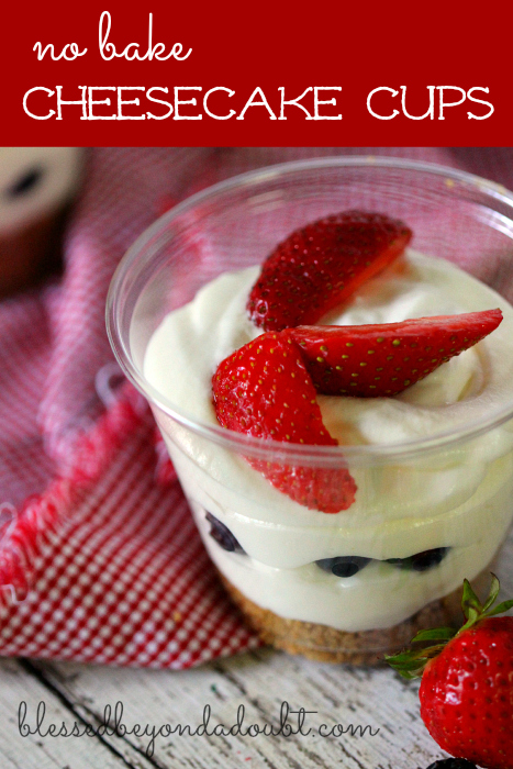 The Best no bake cheesecake cup recipe. It's so simple.