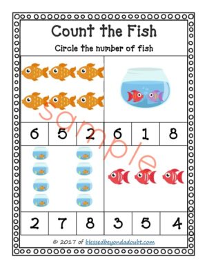 FREE Count the Fish Counting Cards! - Blessed Beyond A Doubt