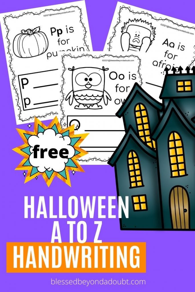 FREE Halloween A To Z Handwriting Practice Sheets - Blessed Beyond A ...