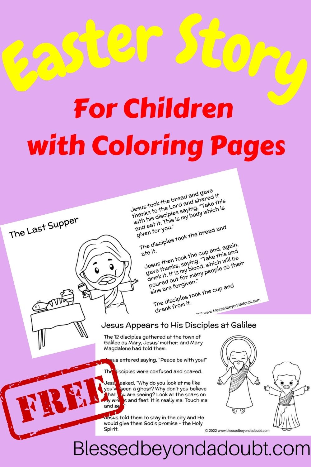 easter story coloring pages for children